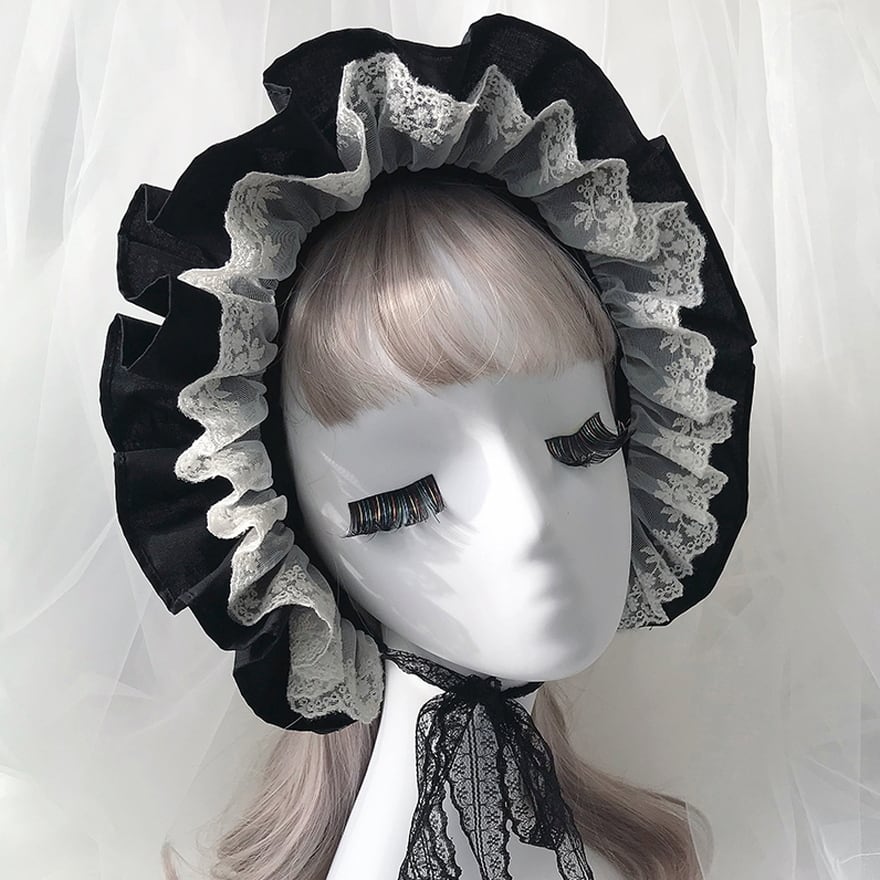 ロリータ ボンネット ロココ調 レース 甘い レトロ ゆめかわ｜SEASONZ