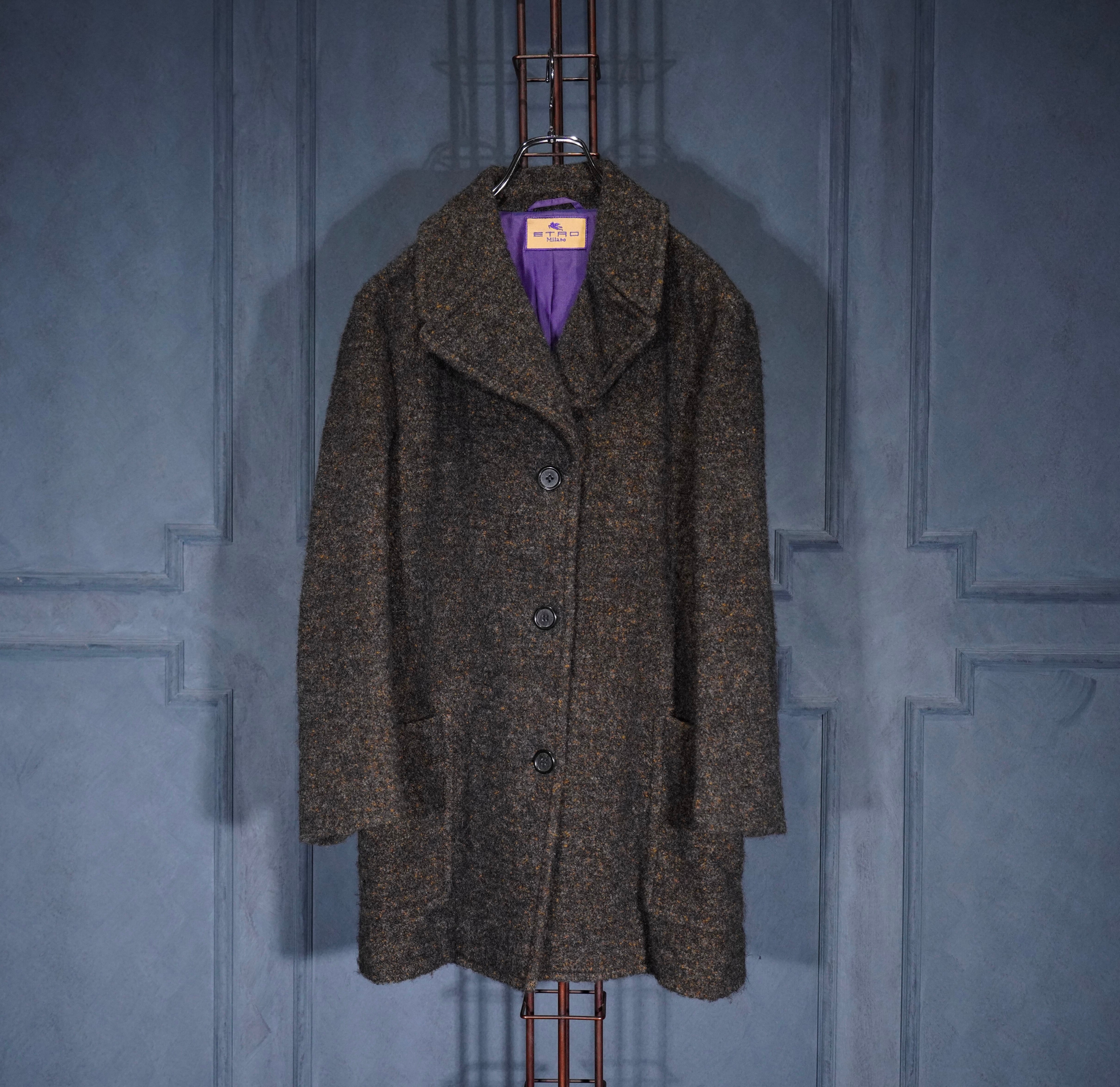 ETRO ALPACA WOOL HALF COAT/エトロアルパカウールハーフコート