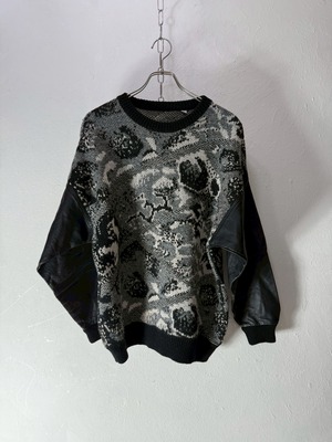 90’s Eur Abstract Pattern design knit