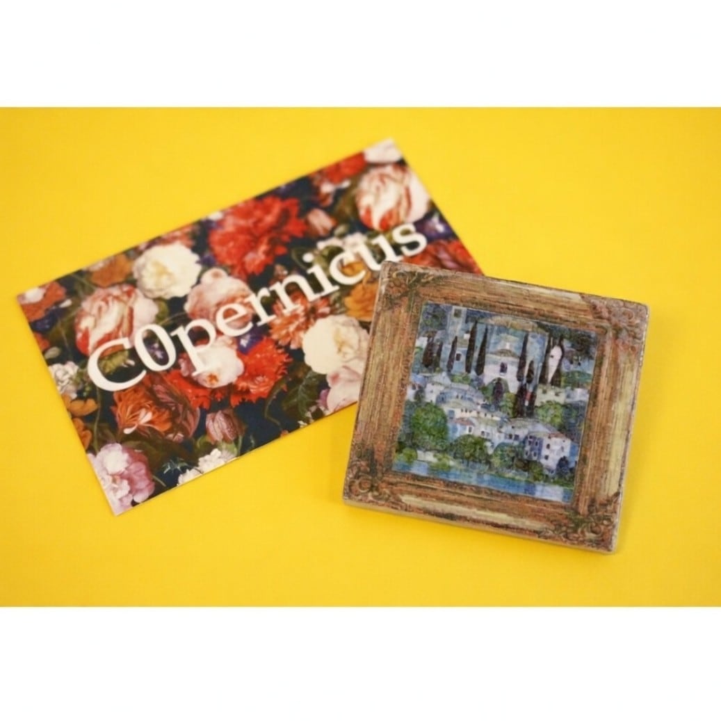 グスタフ・クリムト カッソーネの教会 /名画ヘアクリップ/前髪用ヘアクリップ/子供用ヘアクリップ送料220円〜C0pernicus