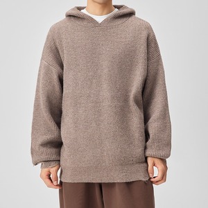 ダメージ加工ポイントフードニット　949