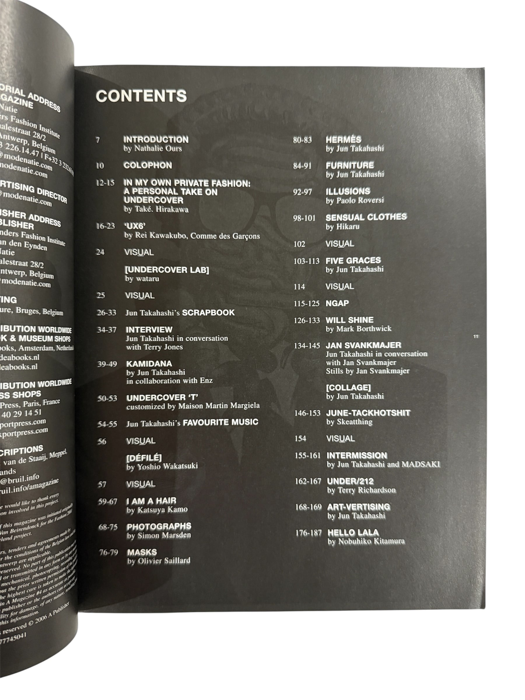 雑誌】A MAGAZINE CURATED by JUN TAKAHASHI UNDERCOVER #4 | occur