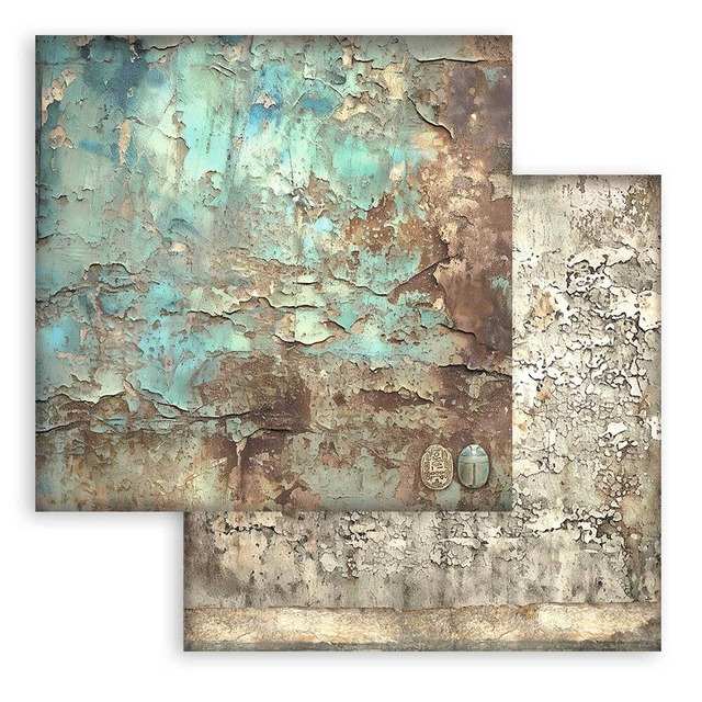 Stamperia Backgrounds Selection 8インチ Double Faced - Land of Pharaohs　背景用両面デザインペーパーパッド10枚入り　SBBS106【Stamperia（スタンぺリア）】[ST-35]