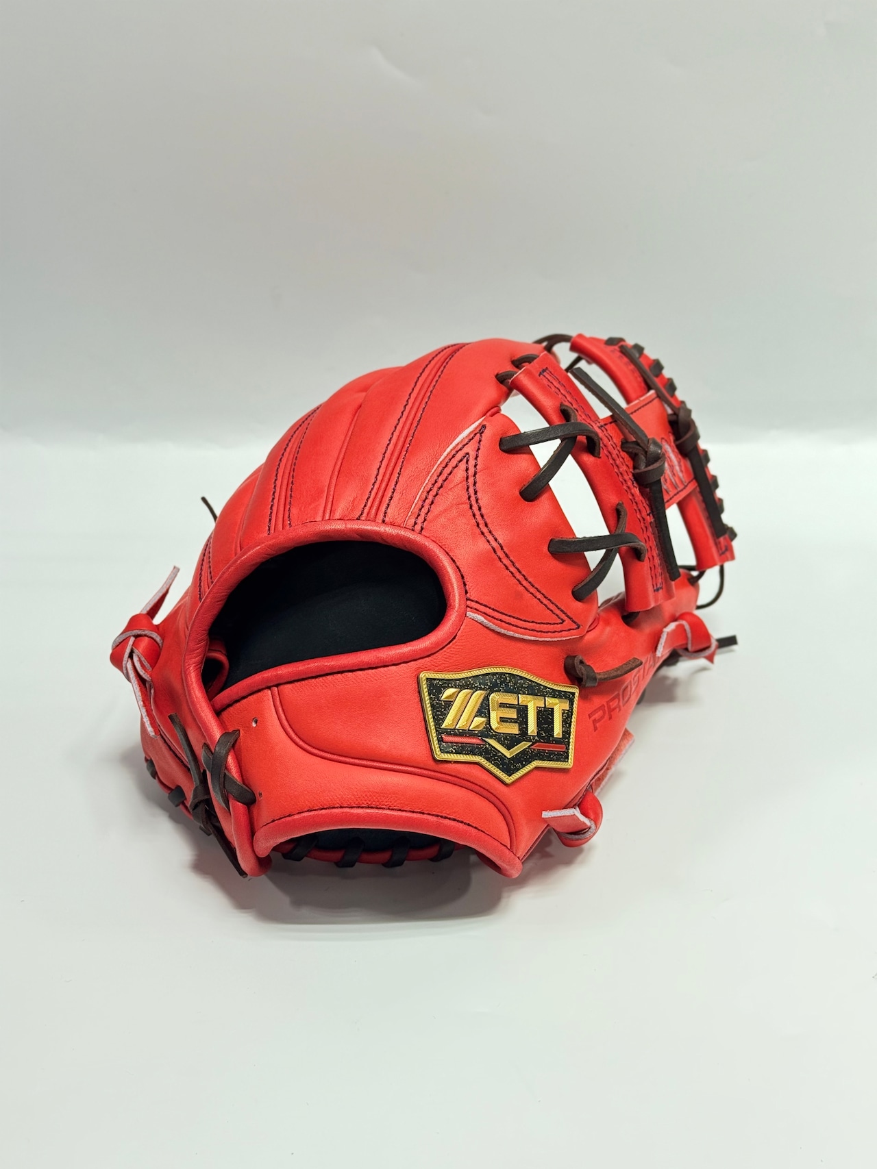 ZETT PROSTATUSーゼットプロステイタス michii supreme order 硬式グローブ ゼットミチイオリジナルグラブ 右投げ用 296型 5mm大(今宮健太選手モデル) ディープオレンジ×ブラウン 92・画像2