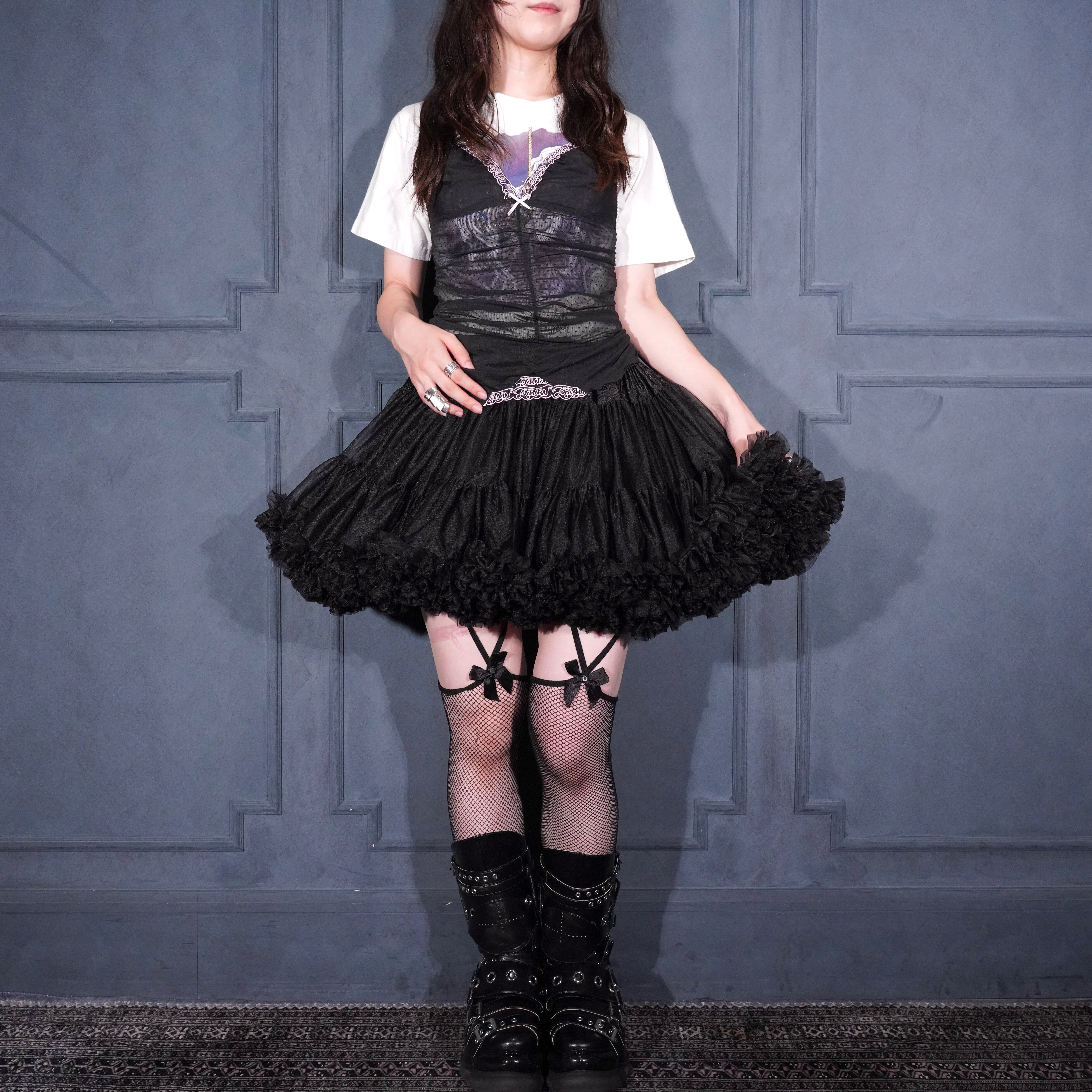 50-60年代 ヴィンテージ ランジェリーキャミソール うさぎ USA製 USA VINTAGE Jezebel LACE SHEER RIBBON DESIGN LINGERIE CAMISOLE
