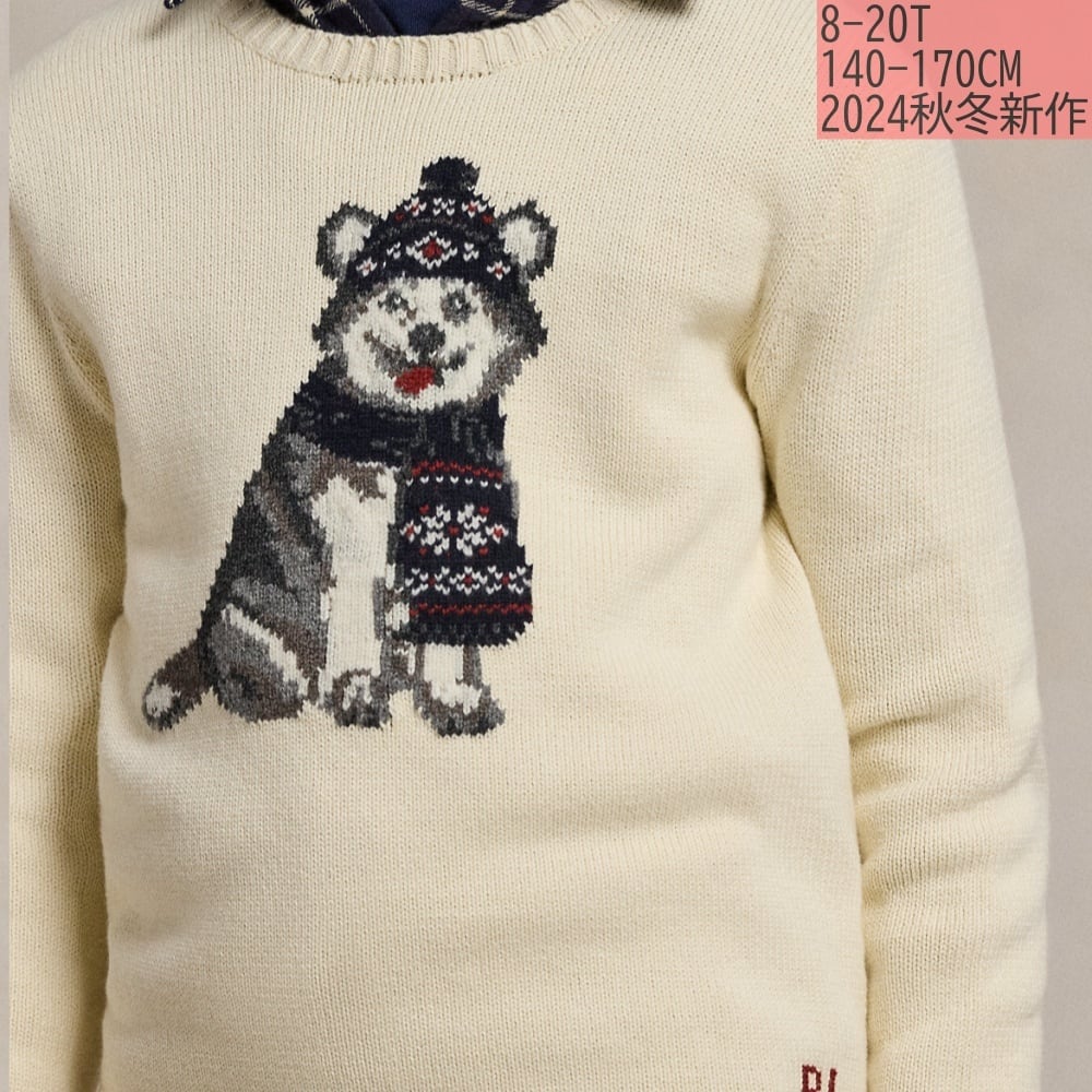 ラスト1【160cm】キッズ（男の子）セーター ドッグ POLO RALPH LAUREN 