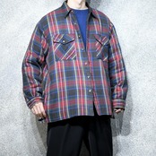 quilting check shirt jacket