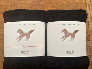 午年　horse巻帯　アンクルウオーマーショート(ブラック）