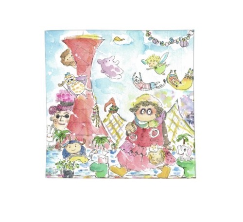 【受注生産❣️1/15(水)10:00-1/20(火)18:00まで❣️】"神戸のかわいい雑貨屋さんマルシェ"イベント限定グッズ ハンカチ