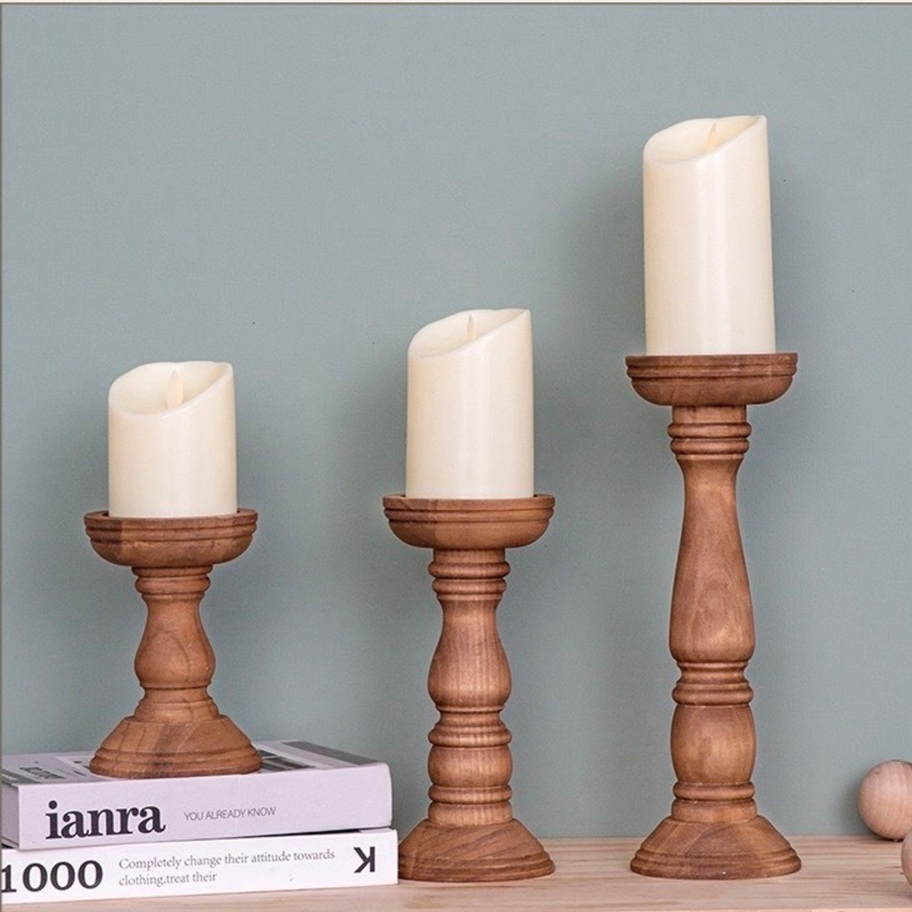 【木製 インテリア キャンドルスタンド】ホルダーのみ 無垢材 3点×2セット キャンドルホルダー 結婚披露宴 ウェディング リビング 玄関 寝室 ホワイト ブラウン ２色展開 卓上 装飾 北欧テイスト シンプル ミニマリスト カフェ