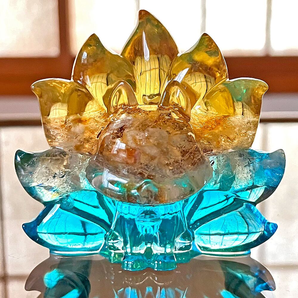 【1点もの】九尾の狐オルゴナイト シトリン