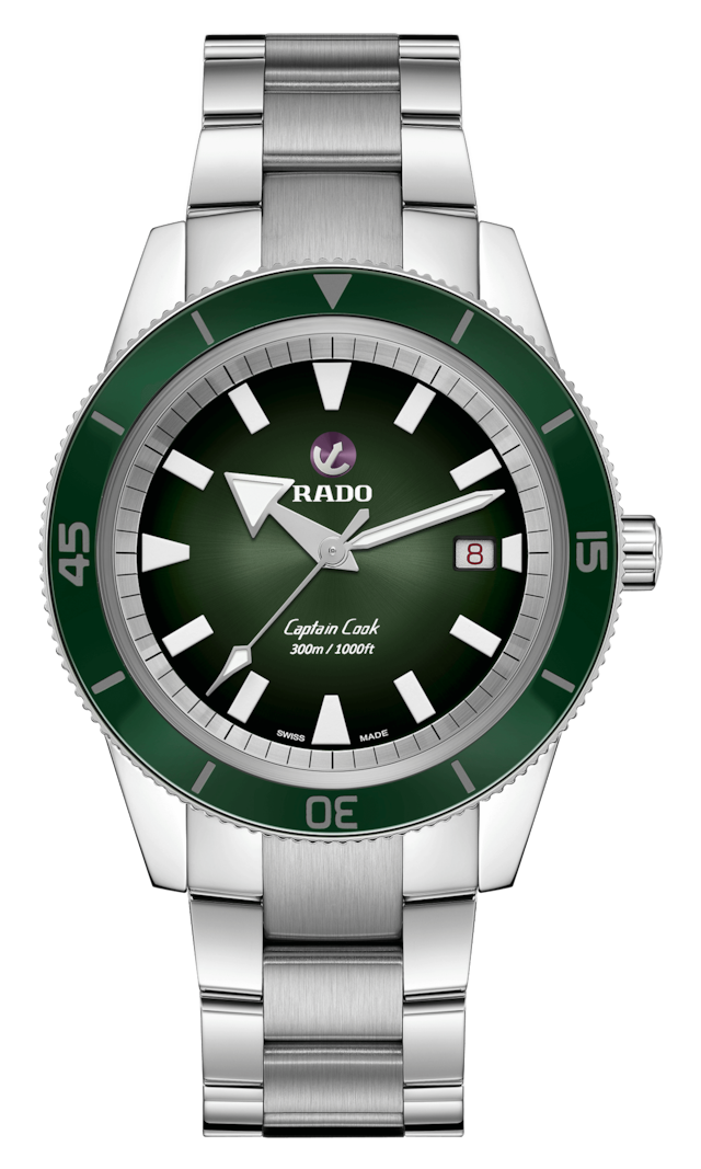 【RADO ラドー】Captain Cook Automatic キャプテンクック ブレスレット（グリーン）／国内正規品 腕時計