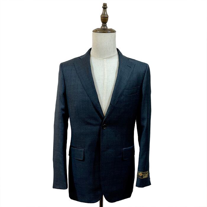 Loro Piana ロロピアーナ FOUR SEASONS SUPER 130s WOOL ストライプ テーラードジャケット スラックスパンツ セットアップスーツ ネイビー