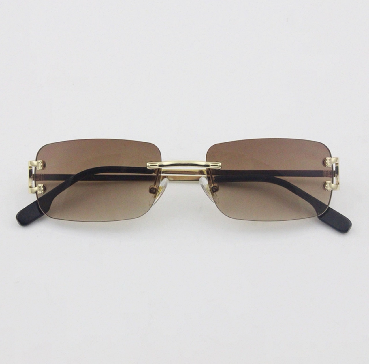 Narrow-Frame Rimless Sunglasses