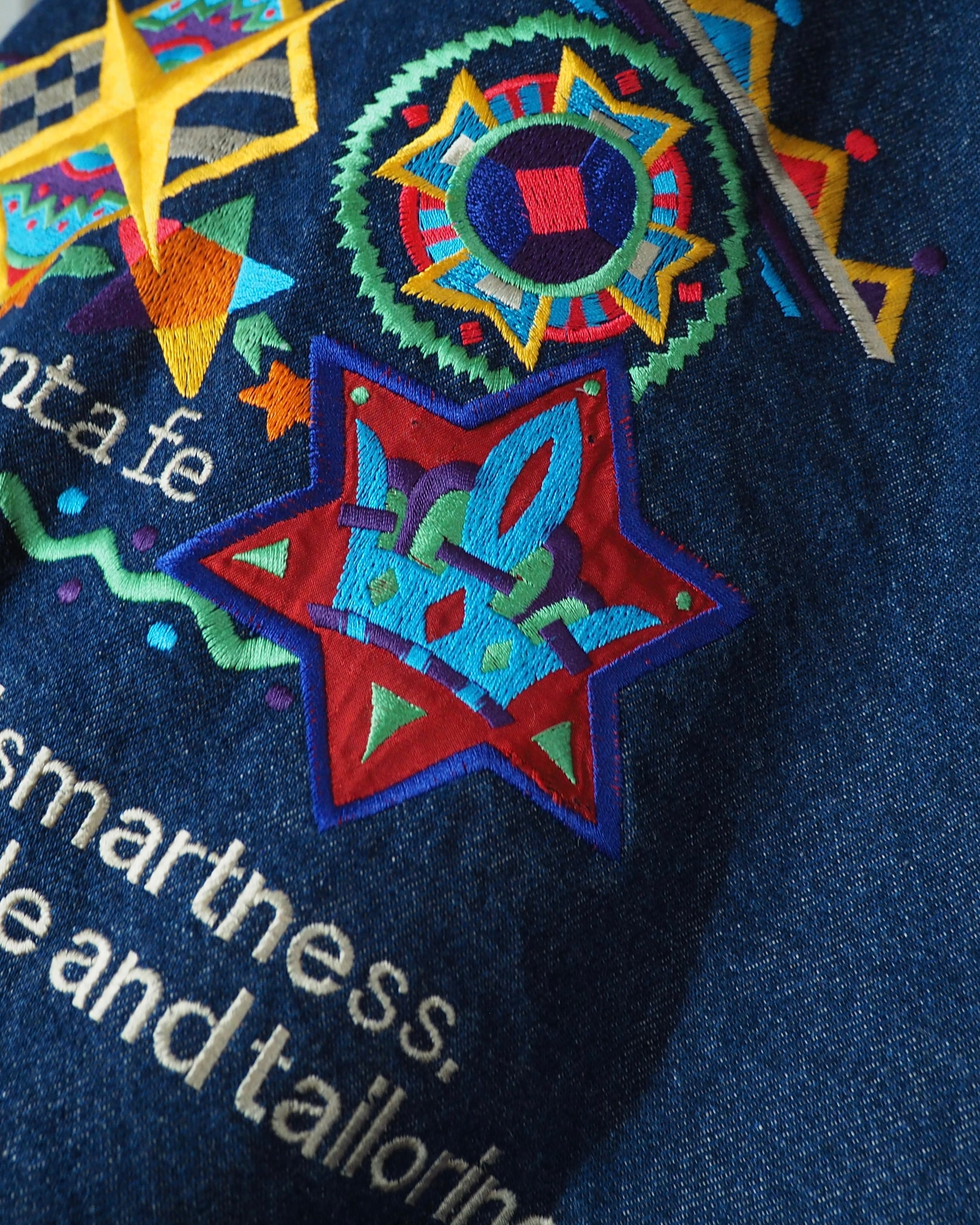 1980 ‐ 90s " Special ‐ Santa fe " Pop Art Embroidery Vintage Denim Jacket