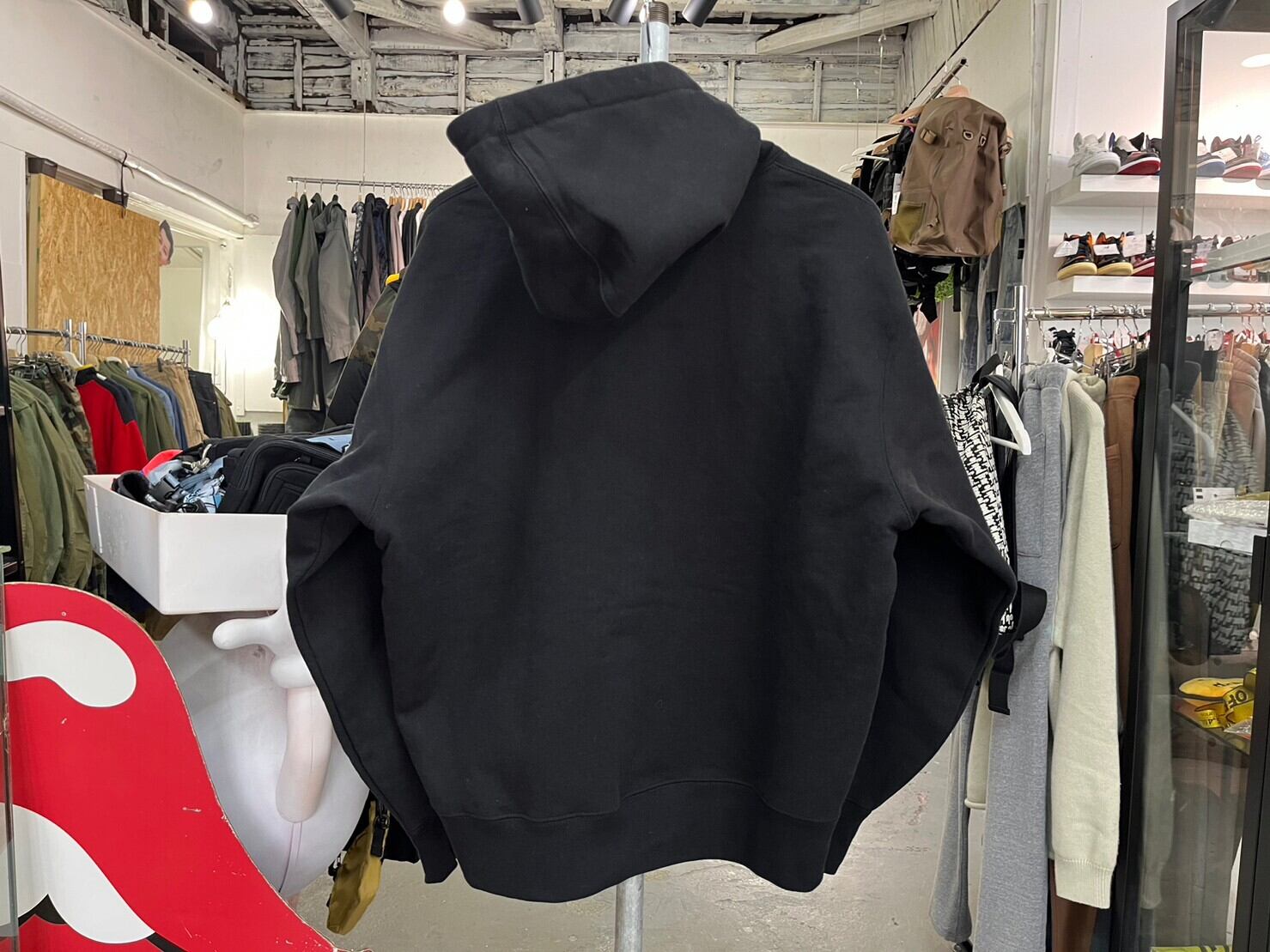 Supreme 22AW RHINESTONE SHADOW HOODED SWEATSHIRT BLACK MEDIUM 