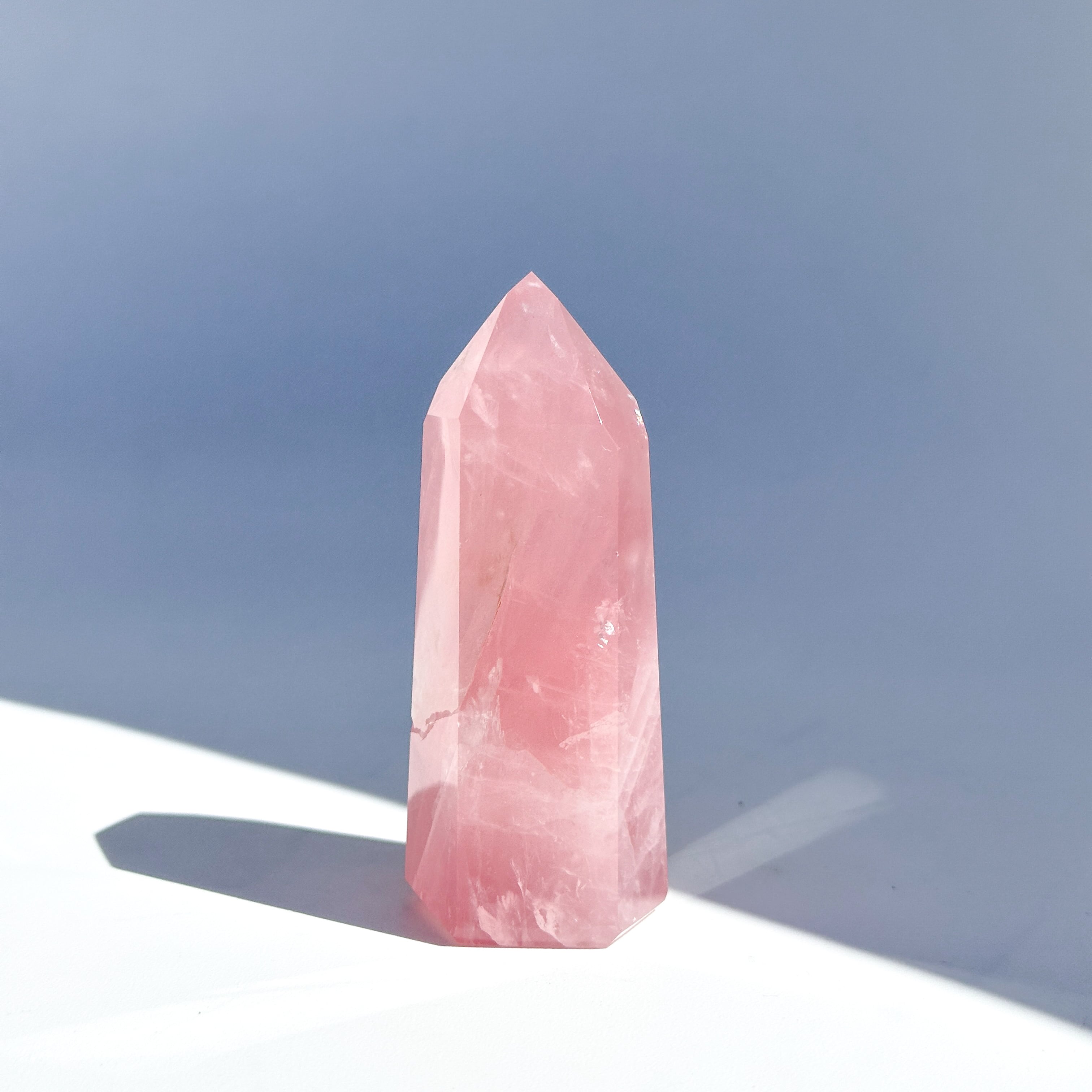 【高品質】バイーア産ローズクォーツ タワー22◇ Rose Quartz ◇天然石・鉱物・パワーストーン・インテリア