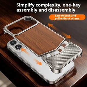 ◆iPhone 17Pro/17Pro Max◆ Wood &Aluminum Slide Phone Cover / ウッド & アルミニウム スライド スマホケース