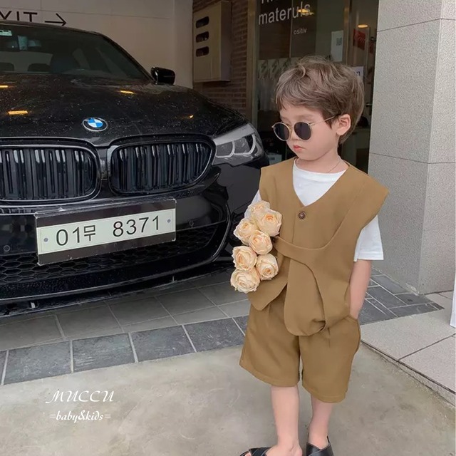 送料無料 予約販売 おしゃれ サマー セットアップ 2歳 7歳 ペアコーデ 兄弟 姉妹 男の子 女の子 お誕生日 ハーフバースデー 結婚式 出産祝い 赤ちゃん Muccu Baby Kids