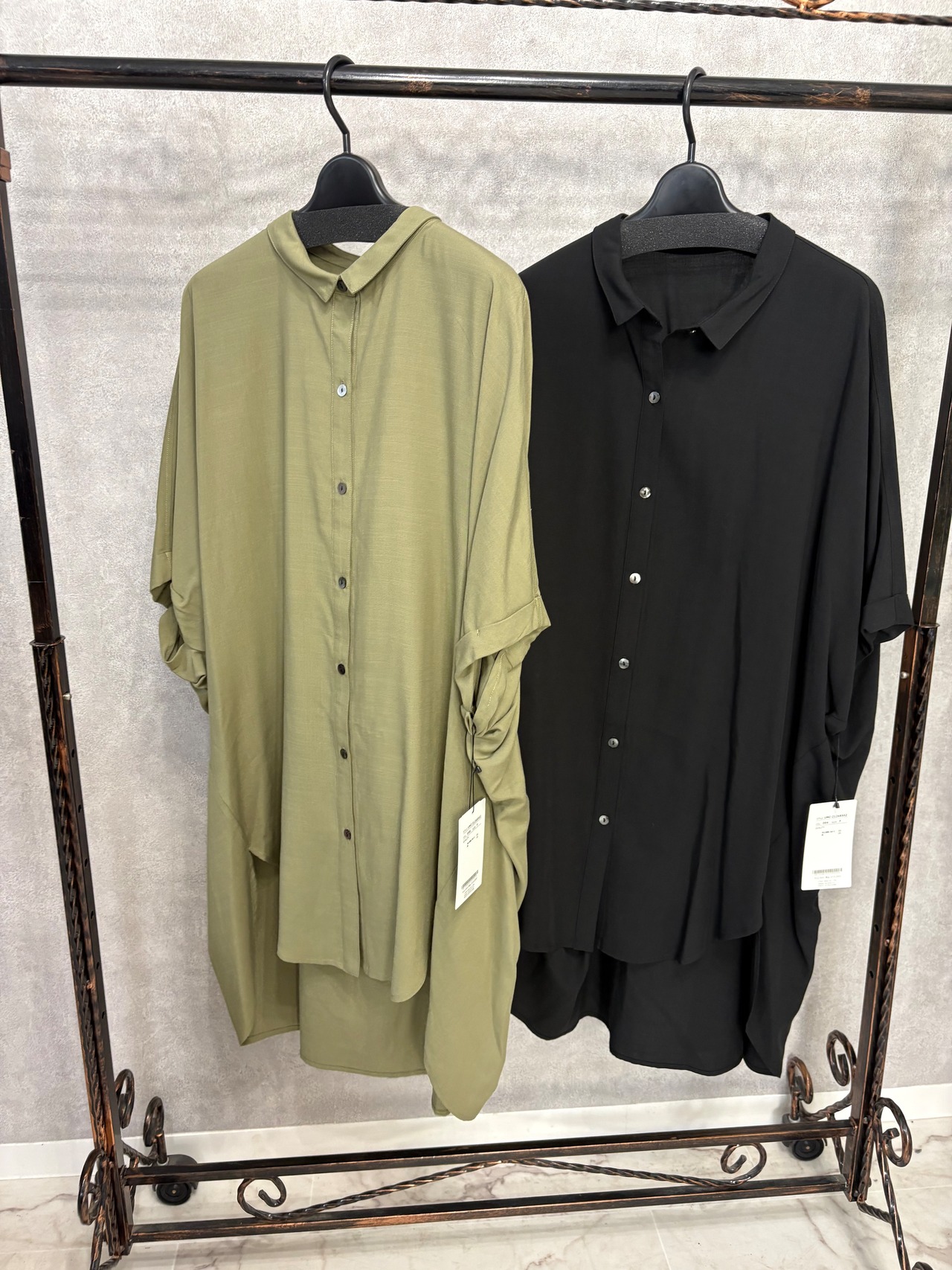 【セモア】セルロースリネン　ロングシャツ　21268502