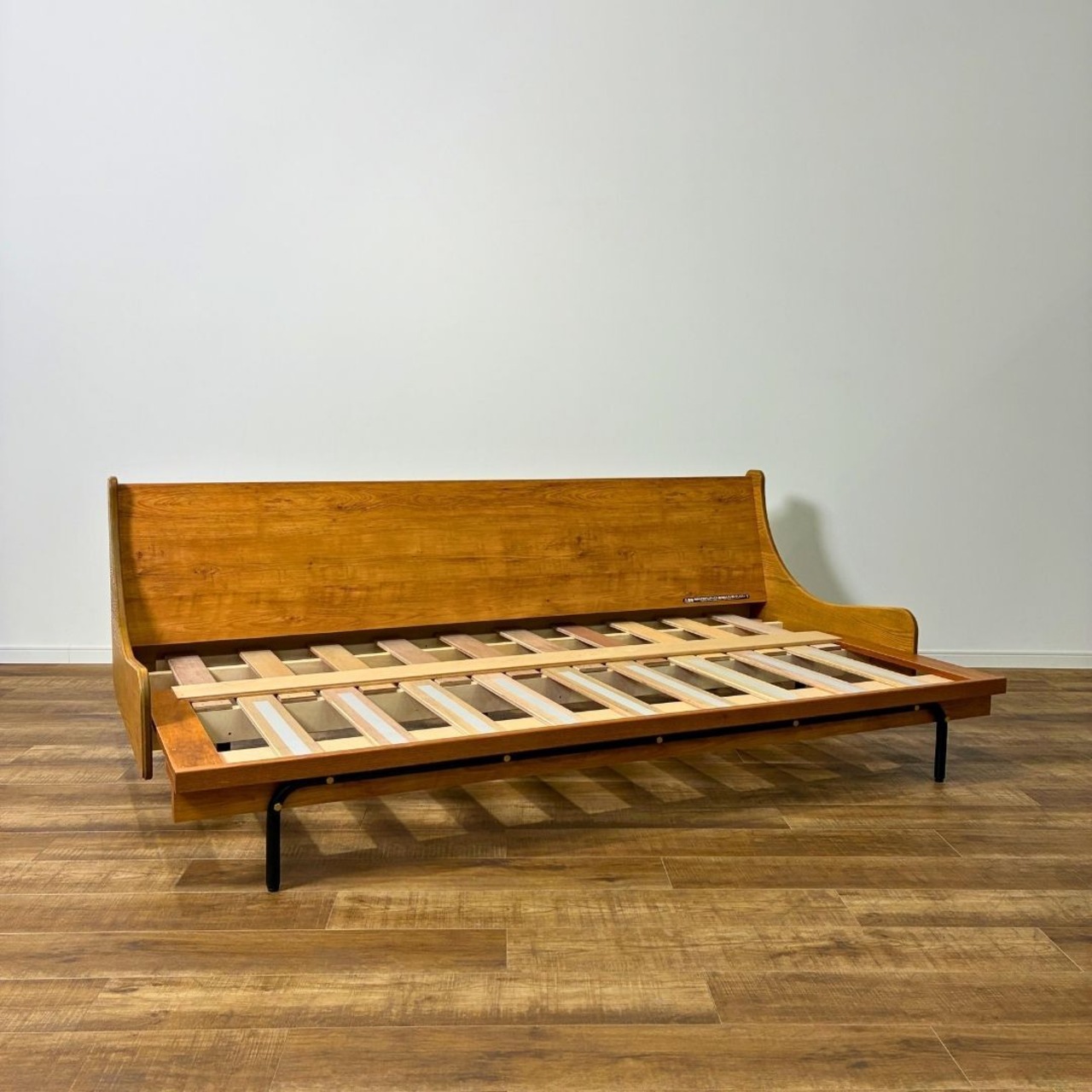 JOURNAL STANDARD FURNITURE HABITAT SOFA BED ジャーナルスタンダードファニチャー  ハビタ ソファベッド 幅200cm ソファベッド 三人掛けソファ  天然木 ナチュラル オーク【中古】【400サイズ】