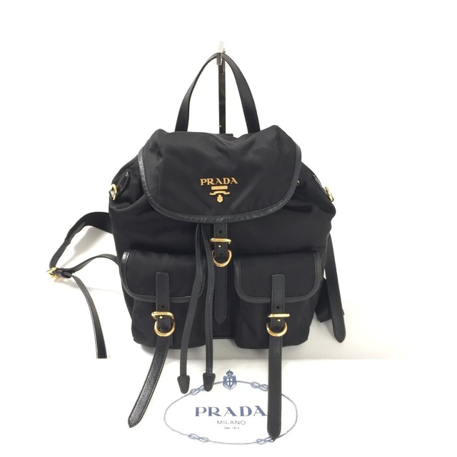 PRADA プラダ 2020 ナイロンリュックサック バックパック 1BZ677 黒 レディース