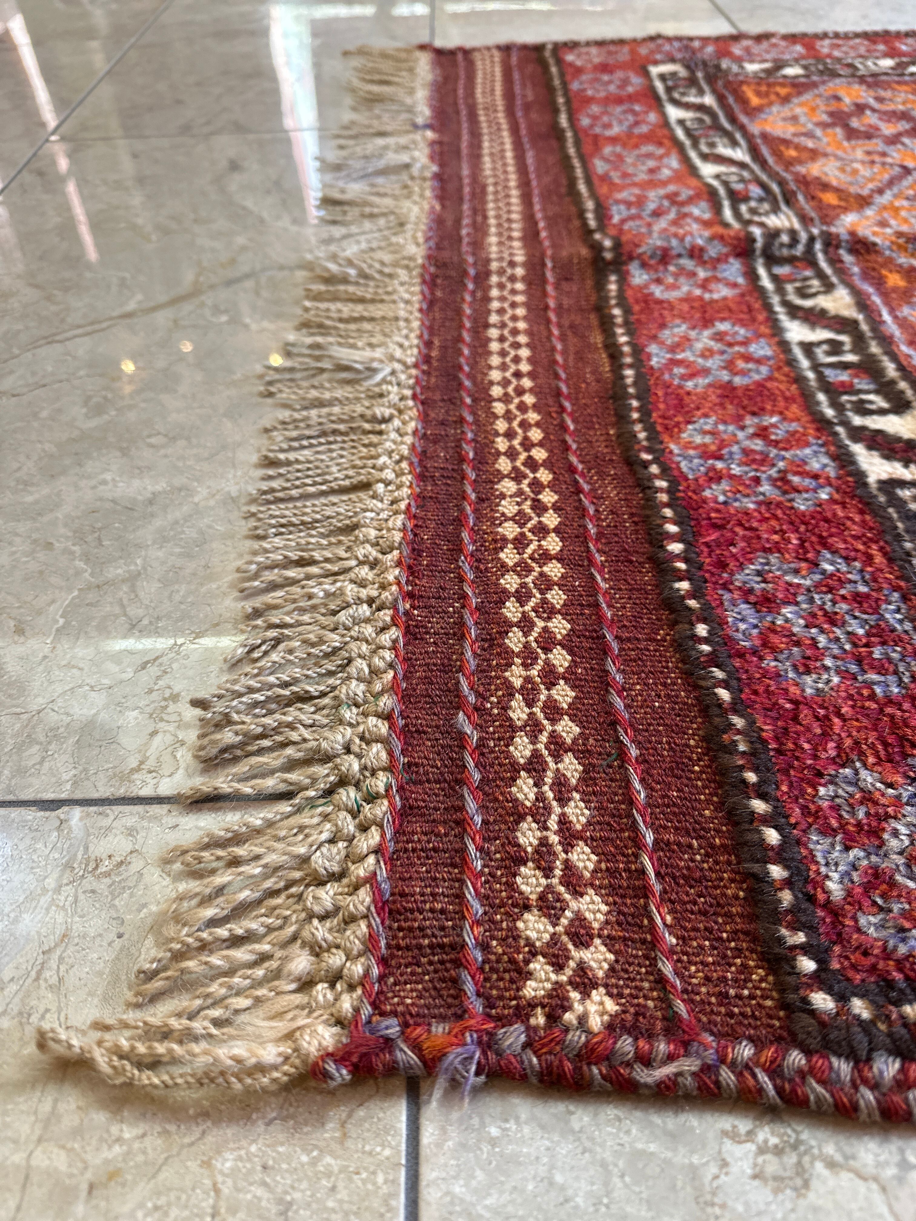 アフガンラグ☆ビンテージ手織り絨毯☆バルーチ族☆82x126cm/GH829