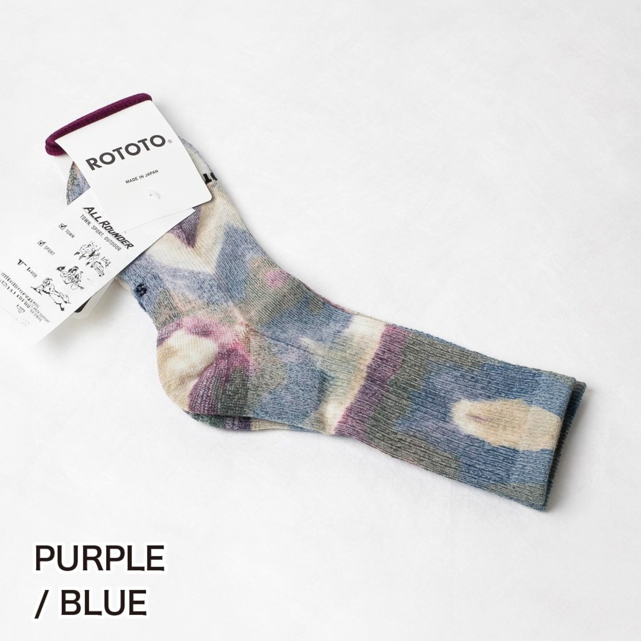 ROTOTO / ALLROUNDER ”MERINO CREW TIE DYE” - 7