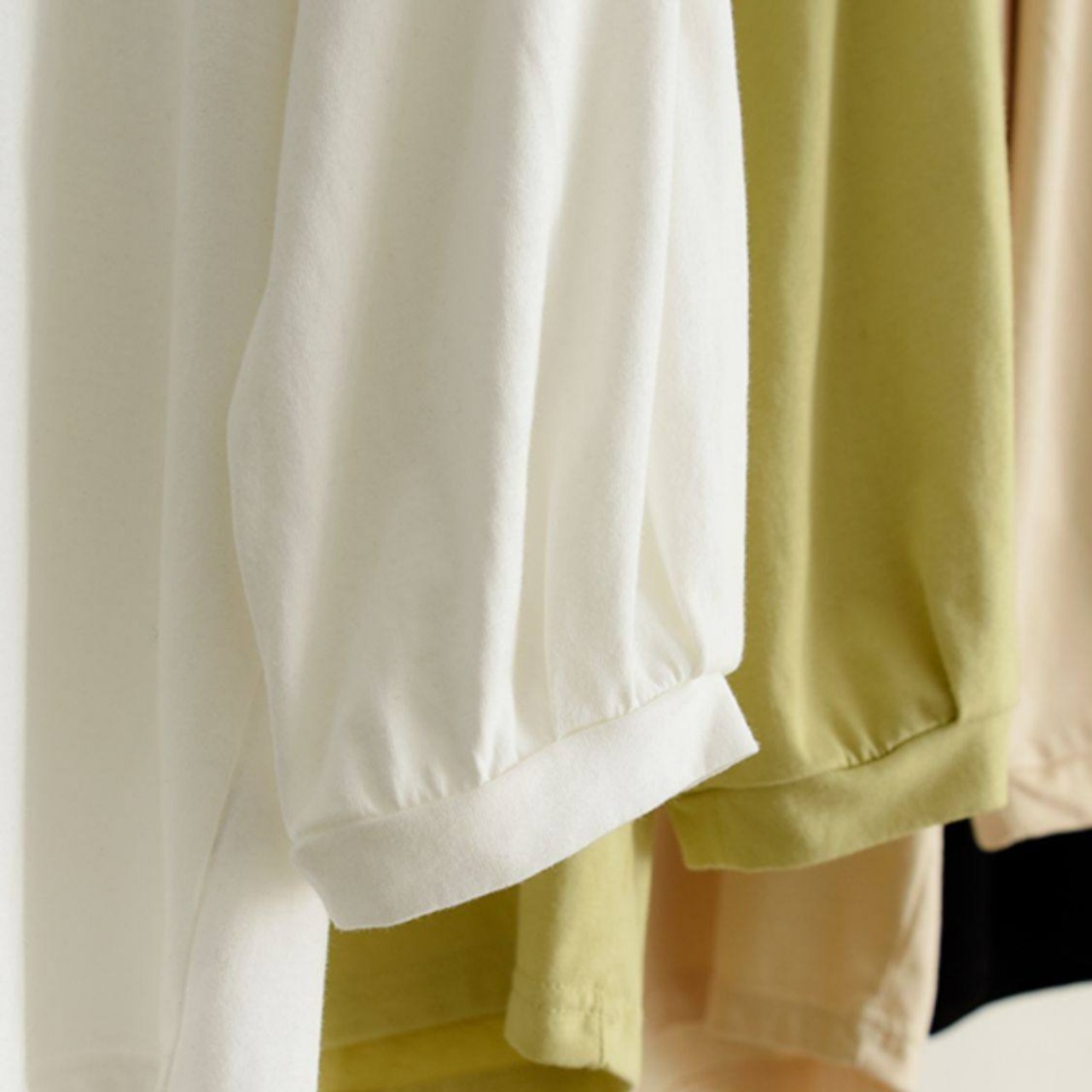 【定番の一枚】着やせ きれいめ クルーネック七分袖カットソー 3color W01442