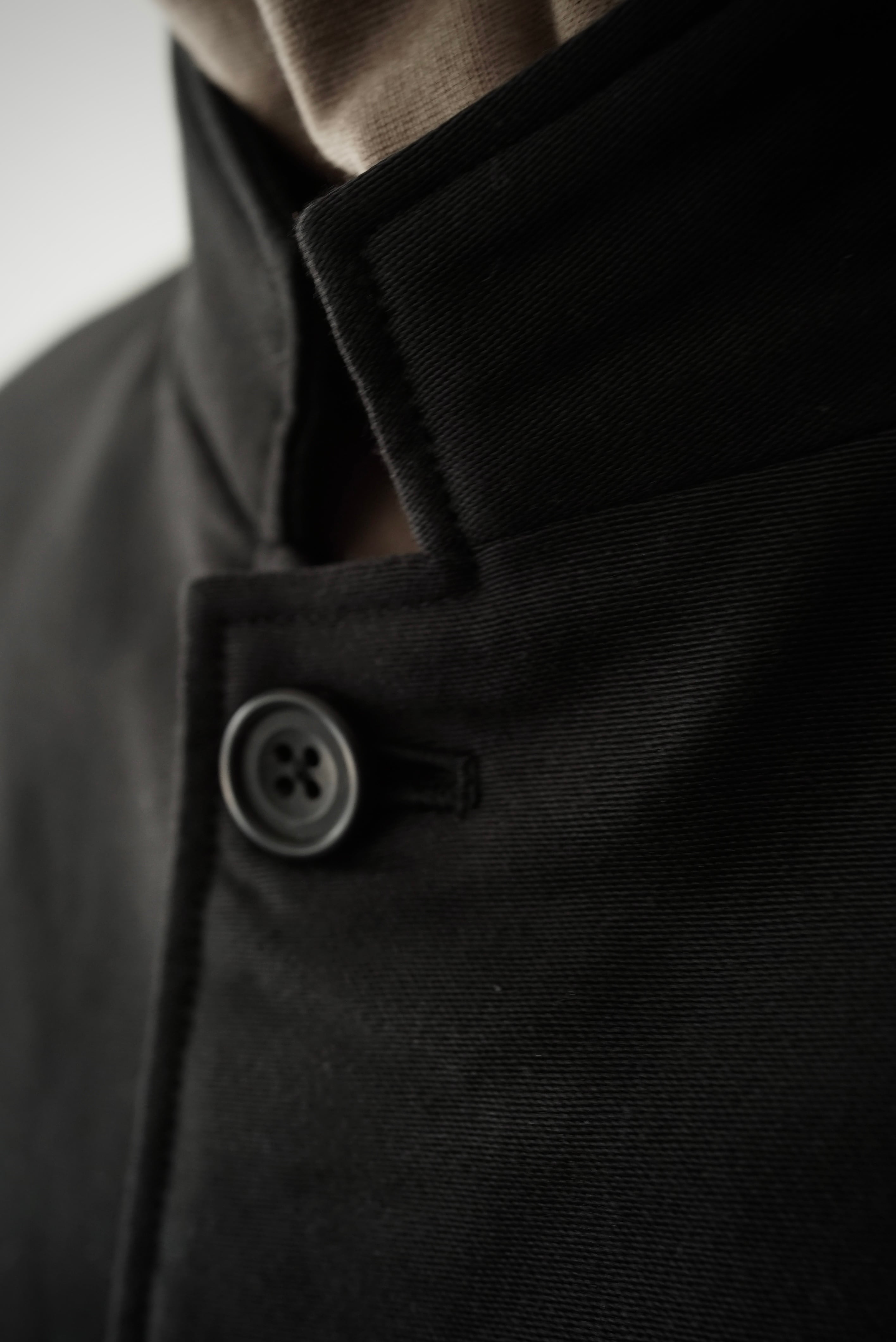 Cotton/Silk Mole Skin / Classic Jacket (Brushed_BLACK) | C O L I N A