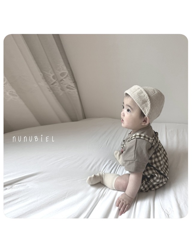 〘予約〙nunubiel / bebe checkerboard romper