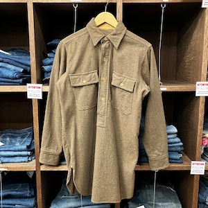 1930s WOOL PULLOVER SHIRT CHINSTRAP