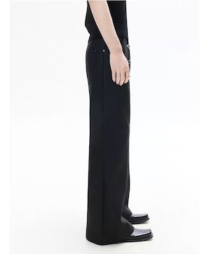 FRKM SCD 26SS ワックスコーティング ファイヤーマンフックセミフレアパンツ