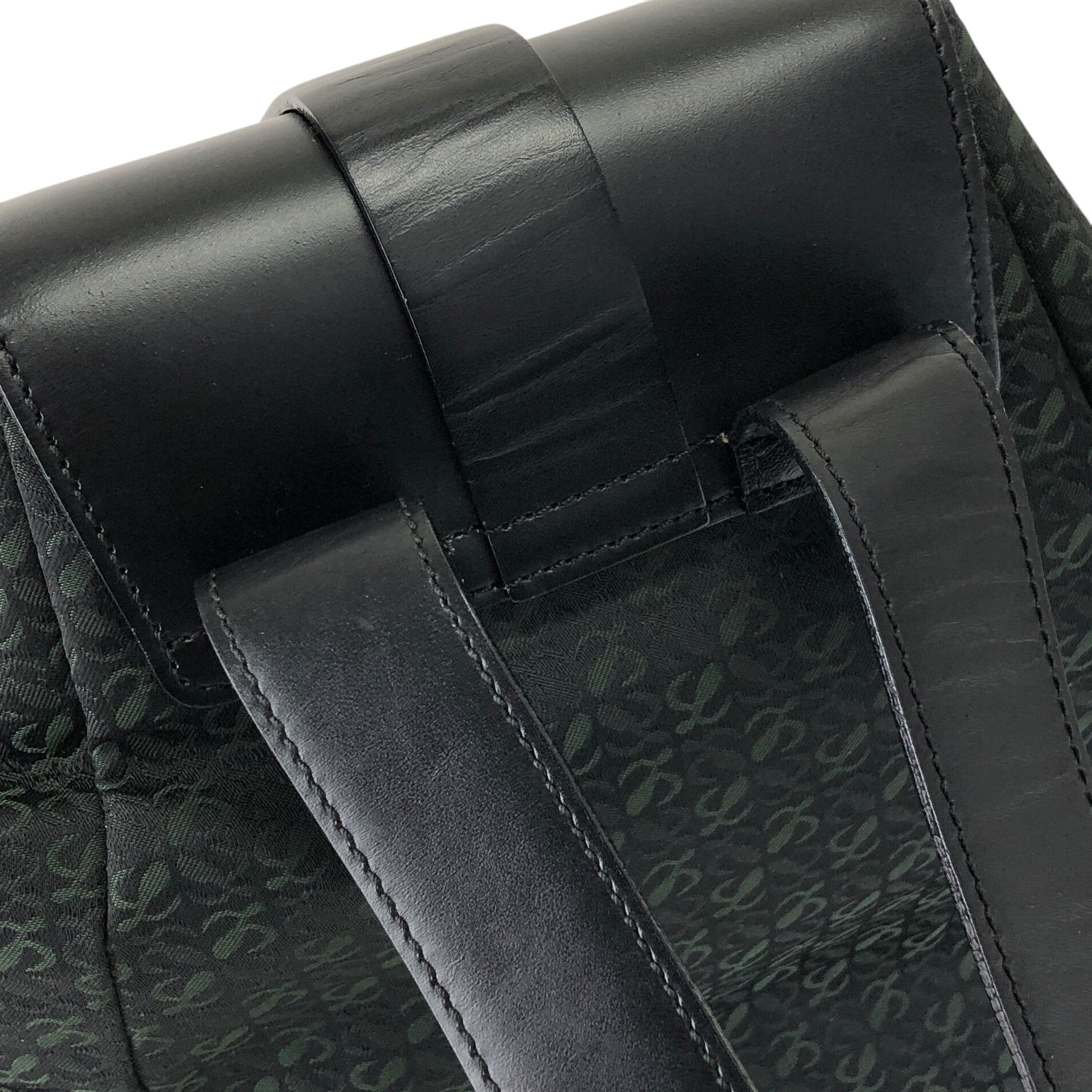 LOEWE ロエベ 総柄 バックパック グリーン ブラック ジャガード レザー LOEWE ロエベ 総柄 バックパック グリーン ブラック ジャガード レザー