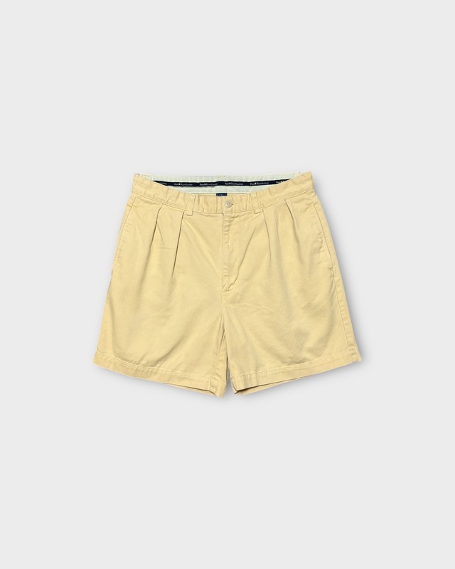 【VINTAGE】1990’s “Polo by Ralph Lauren” 2-Tuck Chino Shorts Yellow