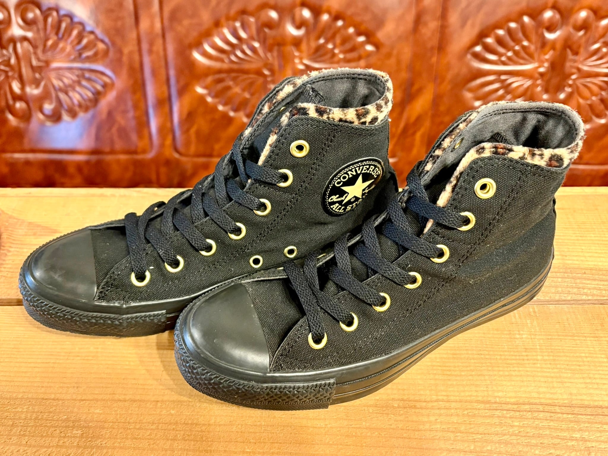converse（コンバース）ALL STAR（オールスター）Hi 黒/レオパード 5