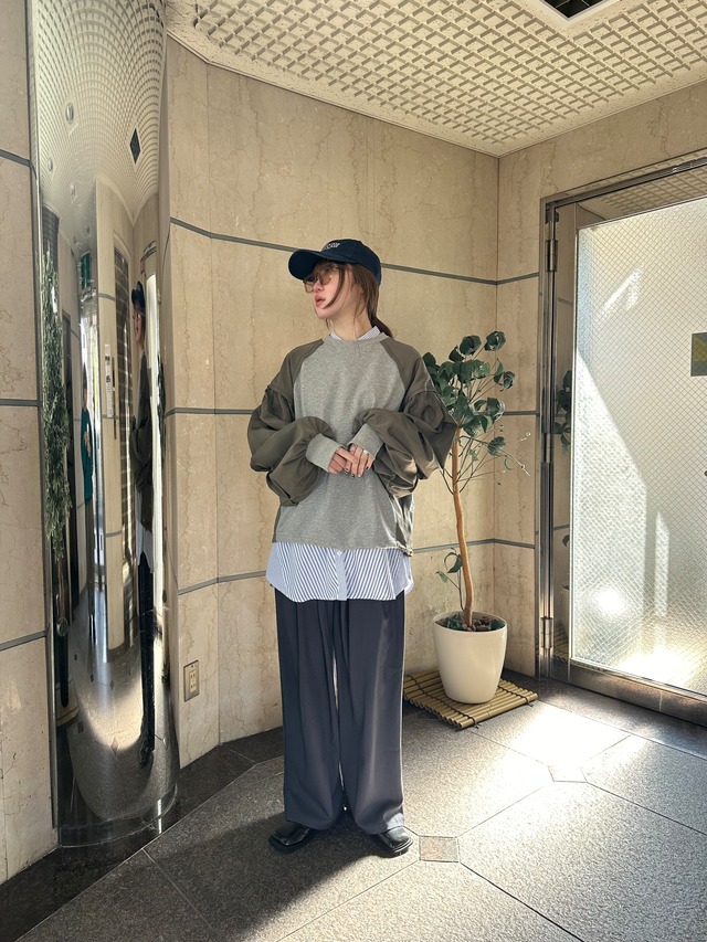 【original】Volume MA-1 Sleeve Tops(gray)