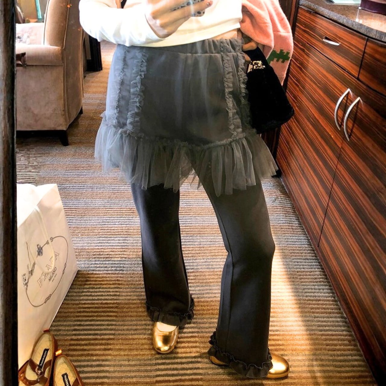 フリルチュールドッキングパンツ R01412