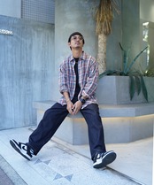【#Re:room】SWITCHING CHECK BIG SHIRTS［RES089］
