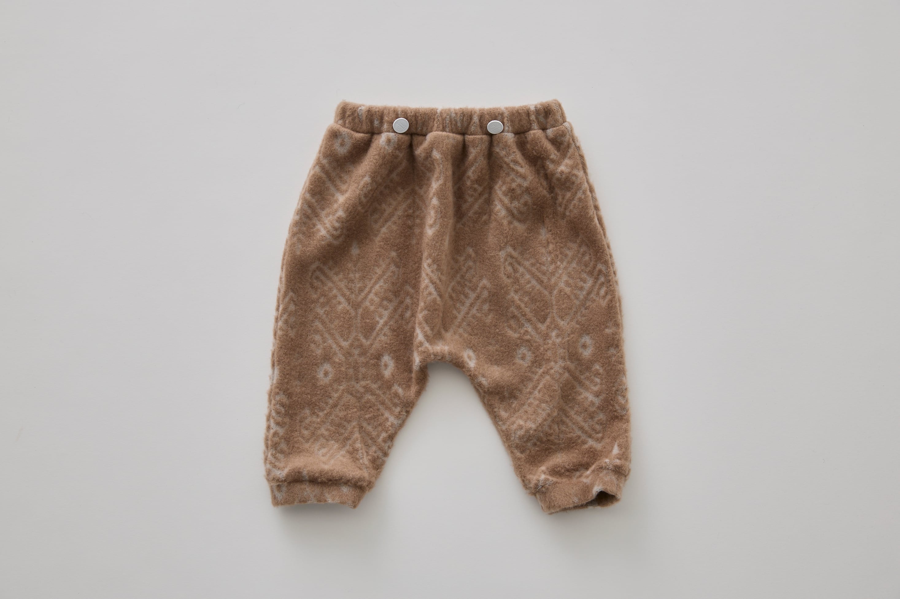 〈 eLfin Folk 25AW 〉Snow Jacquard Baby Pants / brown
