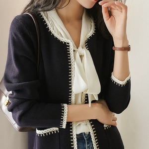 ノーカラー フォーマル ニット カーディガン 341259