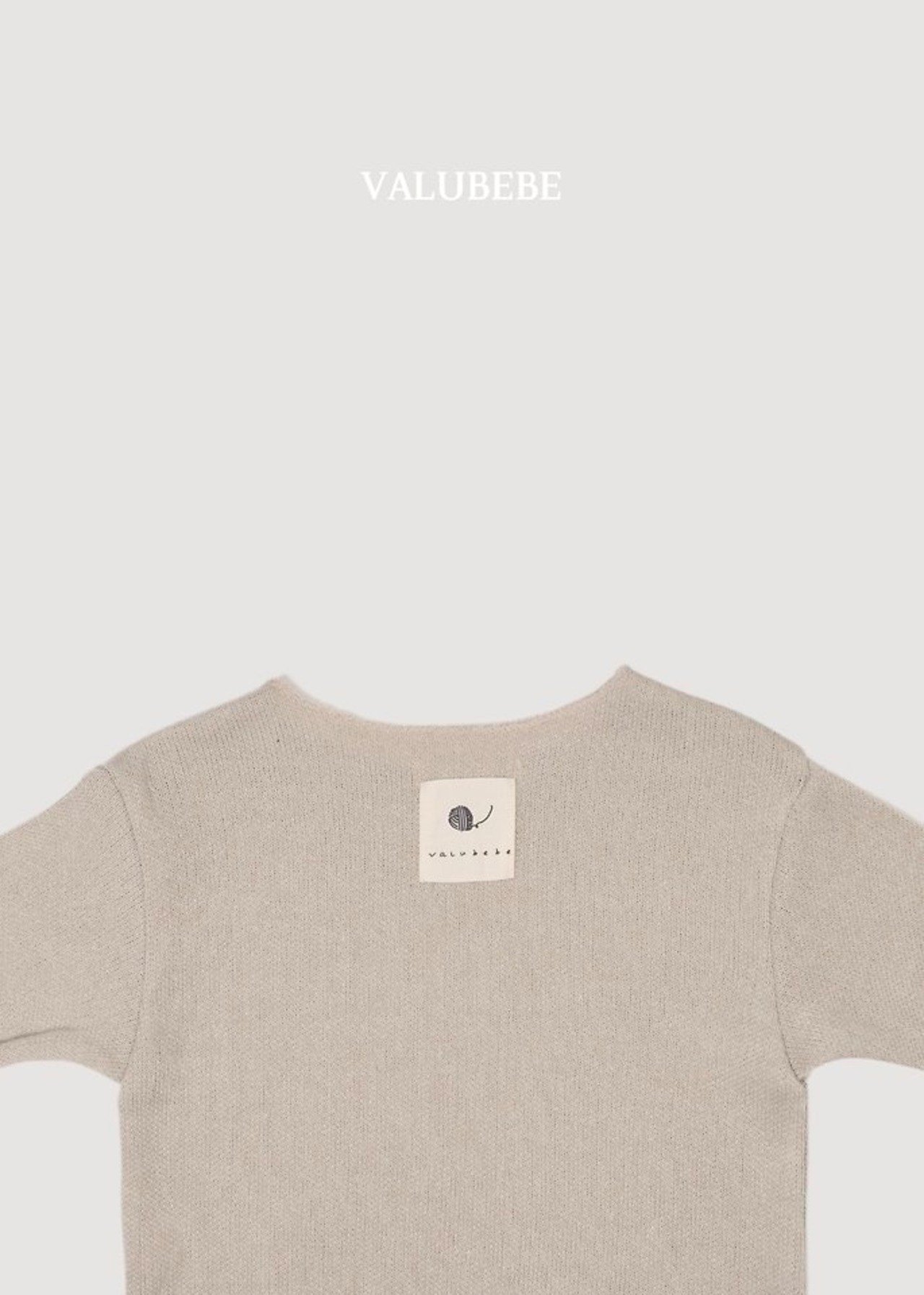 韓国子供服 / 26Autumn / 〖取寄〗valubebe / ボートネック ニットTシャツ / ベビー服 / キッズ服 *6M~S*