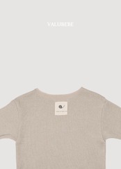 韓国子供服 / 26Autumn / 〖取寄〗valubebe / ボートネック ニットTシャツ / ベビー服 / キッズ服 *6M~S*