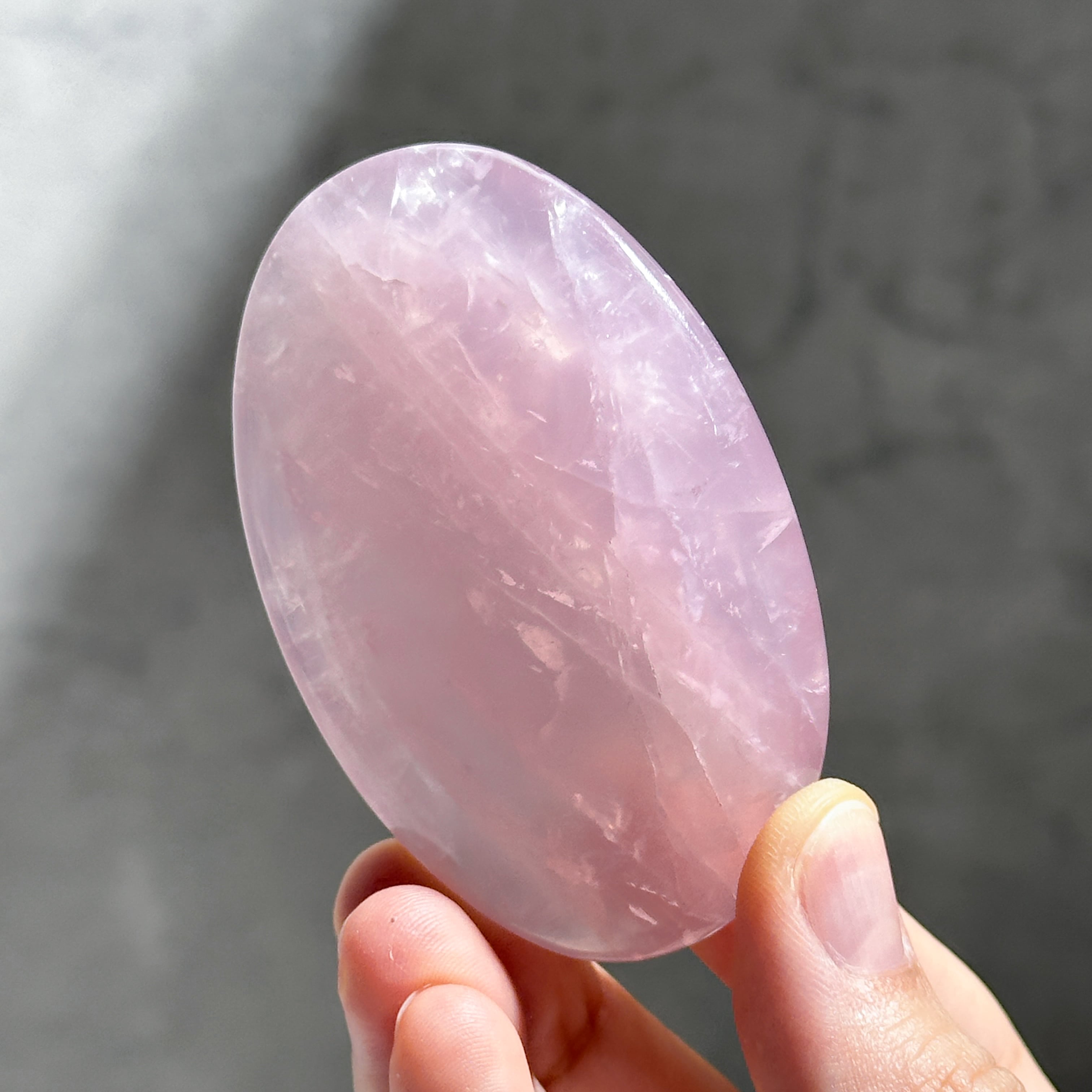 ローズクォーツパームNo.532ぷっくり♡♡ ローズクォーツ パームストーン12◇ Rose Quartz ◇ 天然石・鉱物