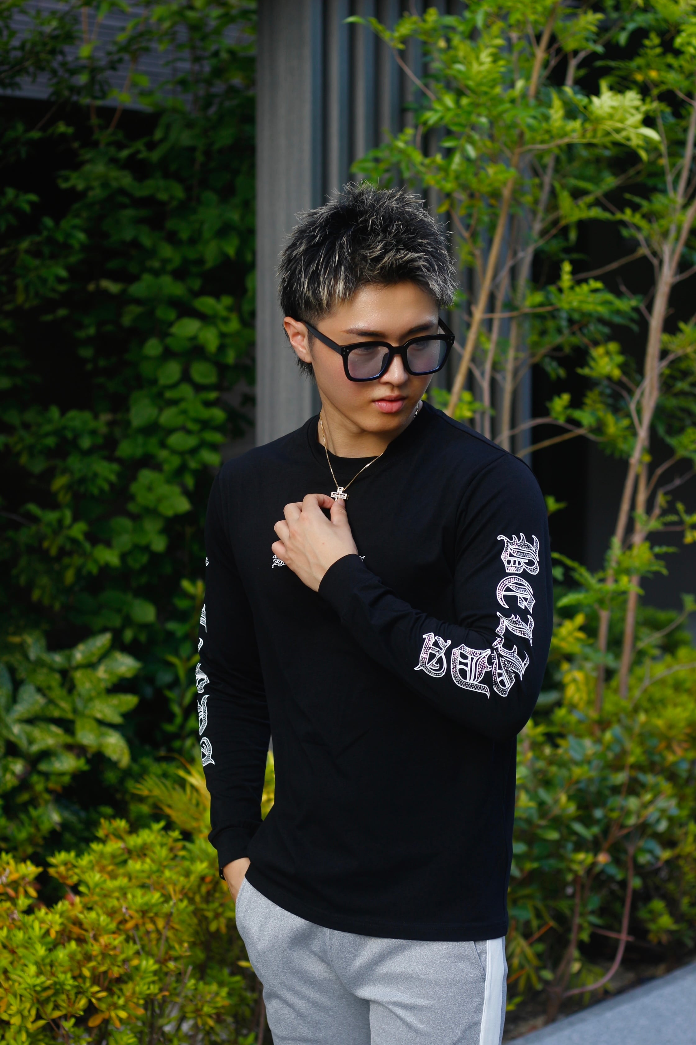 トップス stone  RHINE STONE SHIRTS BLACK【BB24501】 | BELINDA OFFICIAL