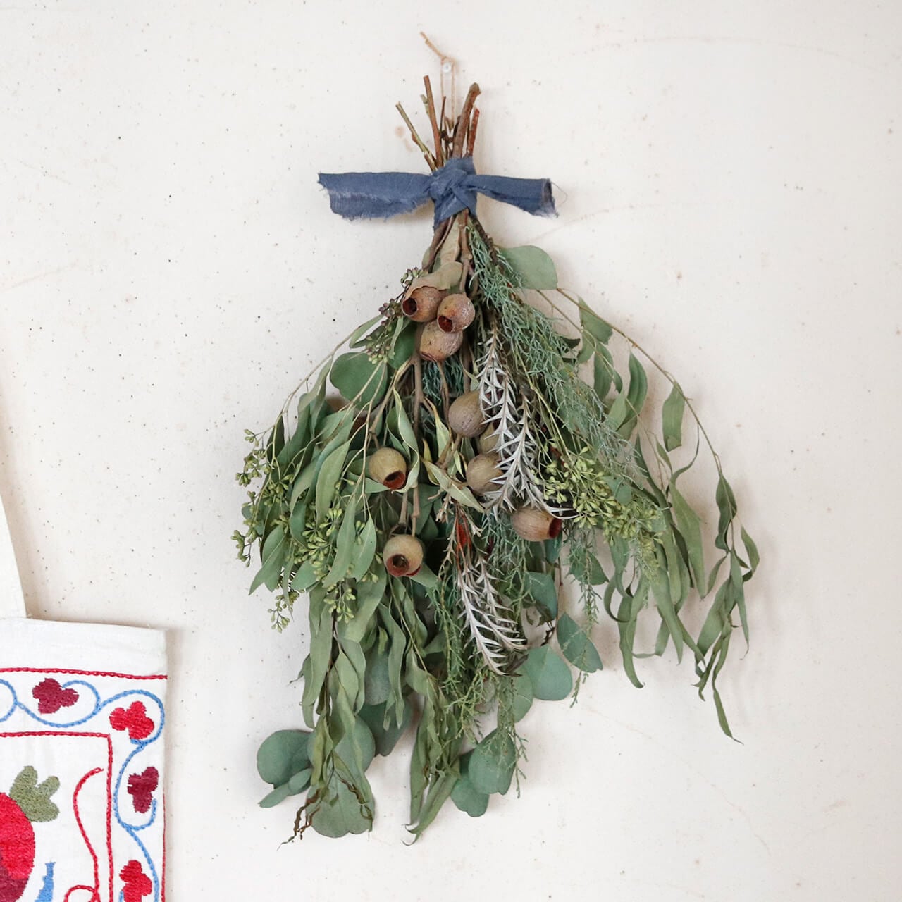 1点もの 丈約50cm 】4種のユーカリのグリーンスワッグ ＊ ドライ