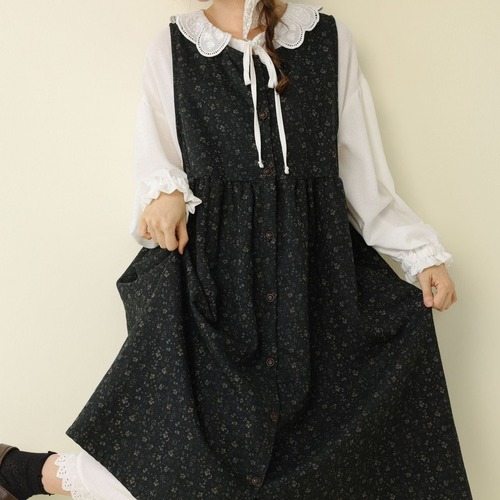 3色／小花柄ノースリーブジャンスカ ・12647