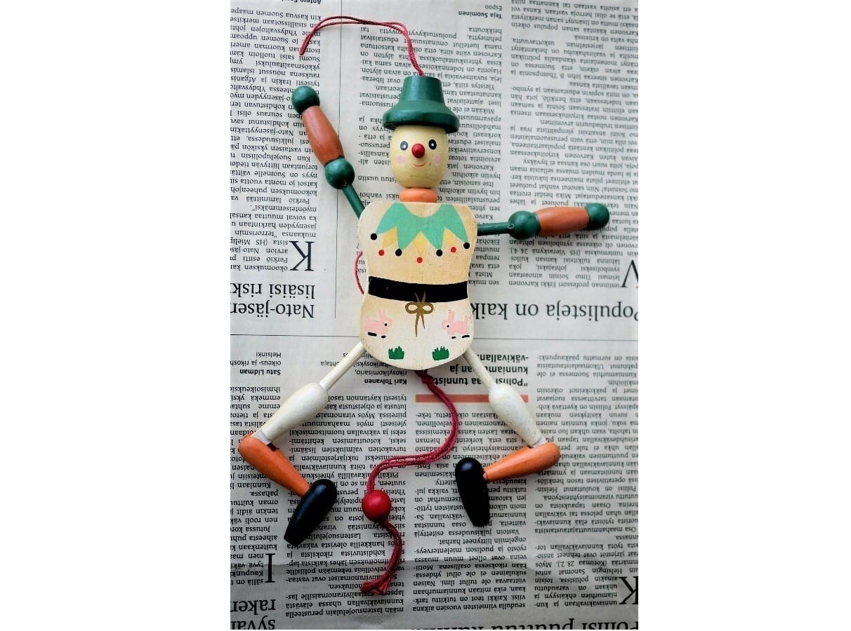 ヴィンテージハンペルマン ピエロ クラウン ドイツ民芸オーストリア ジャンピングジャック