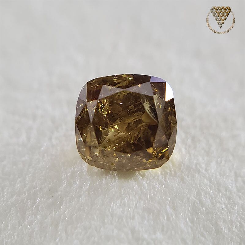 0.188 ct FANCY BROWN SI1 AGT 天然 ブラウン ダイヤモンド ルース ...