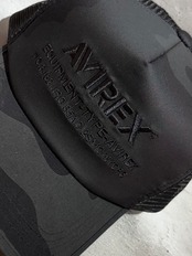 AVIREX / アヴィレックス NUMBERING MESH CAP  メッシュキャップ ブラック×ブラックカモ ビックサイズ